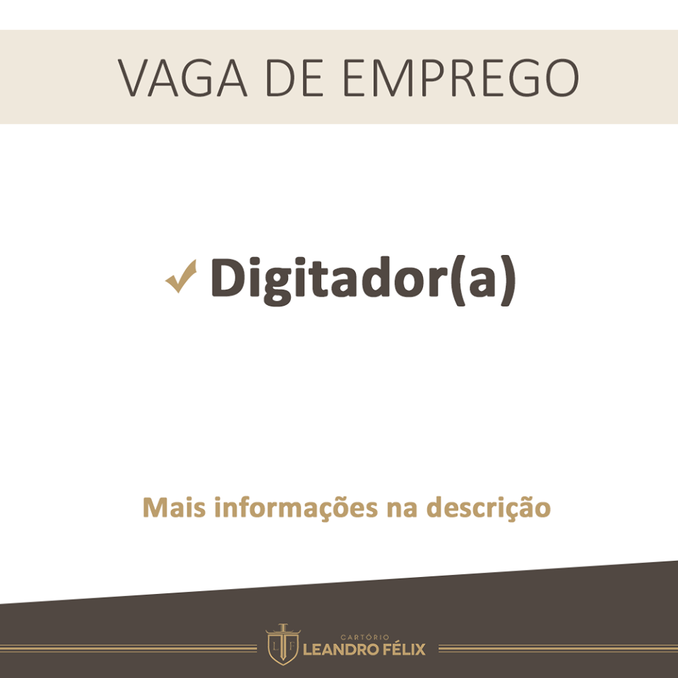 Vaga para Digitador(a)